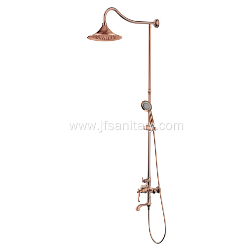 Bathroom Rain Shower Set Hand Shower Rose Gold